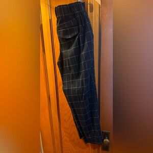 Navy striped dress pants